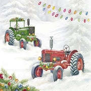 FESTIVE TRACTOR SALVETES 25X25 CM 20GAB, PAPĪRS