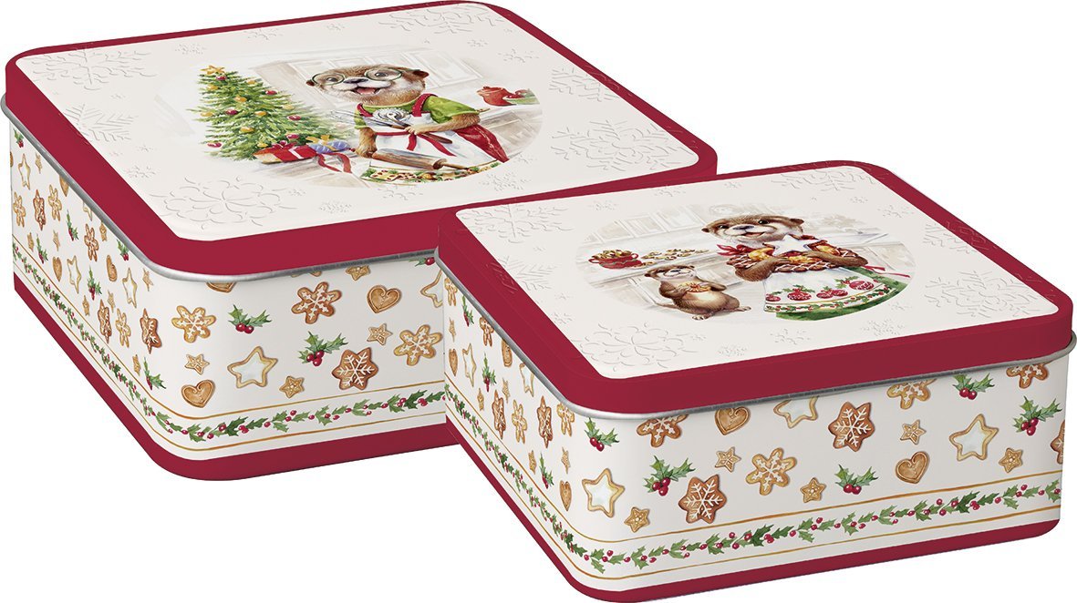 OTTER FAMILY BAKED UZGLABĀŠANAS KĀRBAS 2 GAB., METĀLS