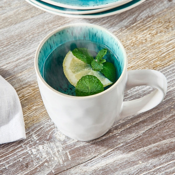 AQUAMARIN KRŪZE 250ML, BALTA/TIRKĪZA KR., PORCELĀNS