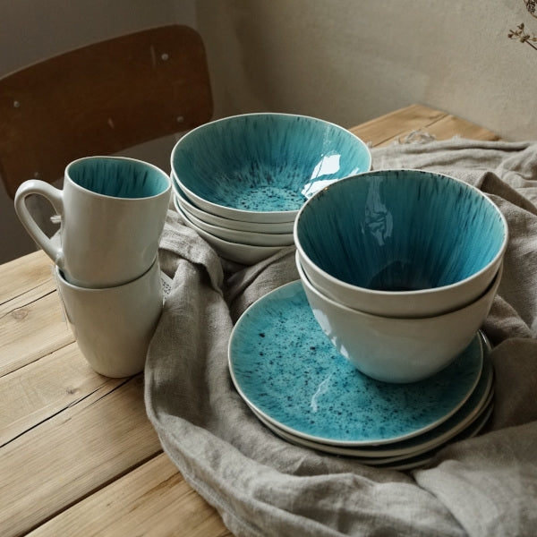 AQUAMARIN KRŪZE 250ML, BALTA/TIRKĪZA KR., PORCELĀNS