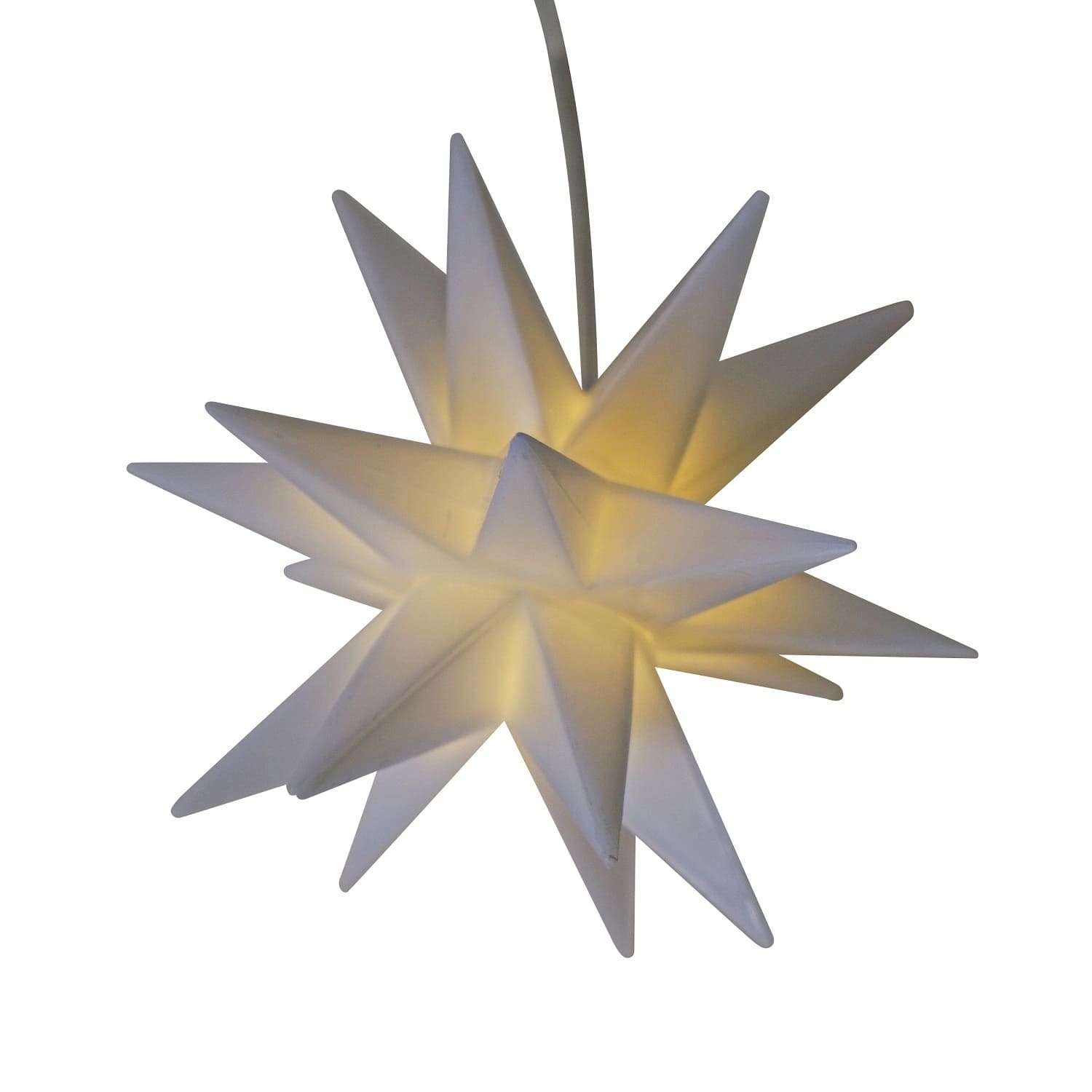 LED ZVAIGZNE 3D 10CM, BALTA, 3xAA BAT. (nav iekļautas) VADS 50CM