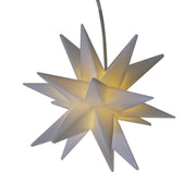 LED ZVAIGZNE 3D 10CM, BALTA, 3xAA BAT. (nav iekļautas) VADS 50CM