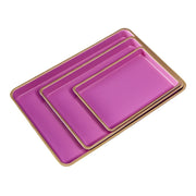 S/3 PAPLĀTE 19x13x2cm, ROZĀ, PLASTMASA (54554)