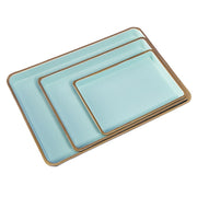 S/3 PAPLĀTE 19x13x2cm, TIRKĪZA KR., PLASTMASA (55983)