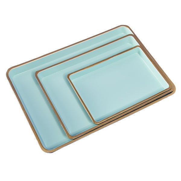 S/3 PAPLĀTE 19x13x2cm, TIRKĪZA KR., PLASTMASA (55983)