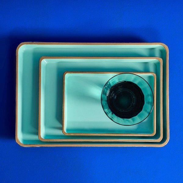 S/3 PAPLĀTE 19x13x2cm, TIRKĪZA KR., PLASTMASA (55983)