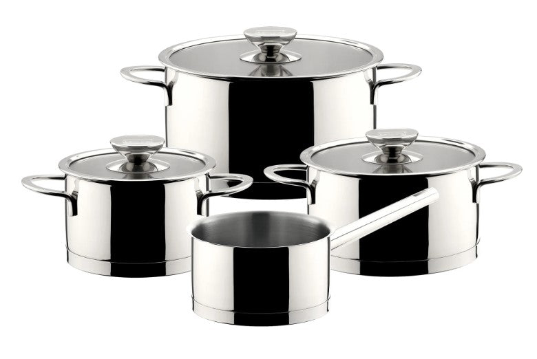 MILLESIMA EDITION 100 4 KATLU KOMPL.: KATLI AR VĀKU 16,20,24CM, MĒRCES KATLIŅŠ 16CM, NER.T., STIKLS
