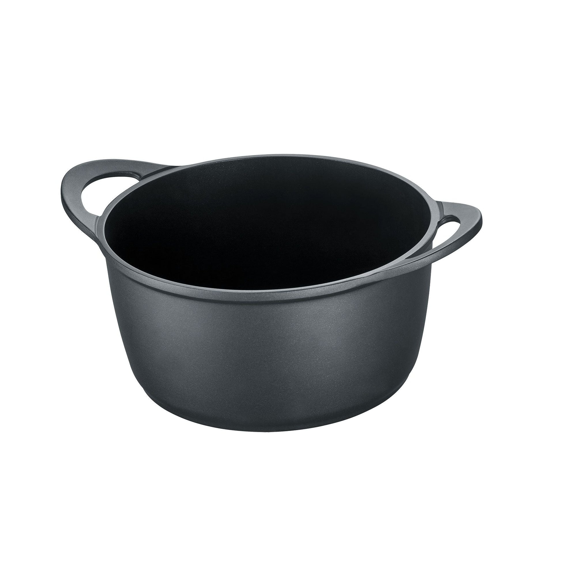 VIENNA KATLS 24CM, AR VĀKU, MELNS, LIETS ALUMĪNIJS, INDUKCIJAI