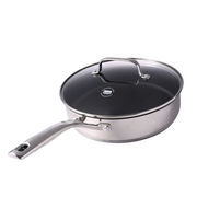 GOURMET SÜGAV PANN 28CM, KAANEGA, ROOSTEVABA TERAS, INDUKTSIOONILE