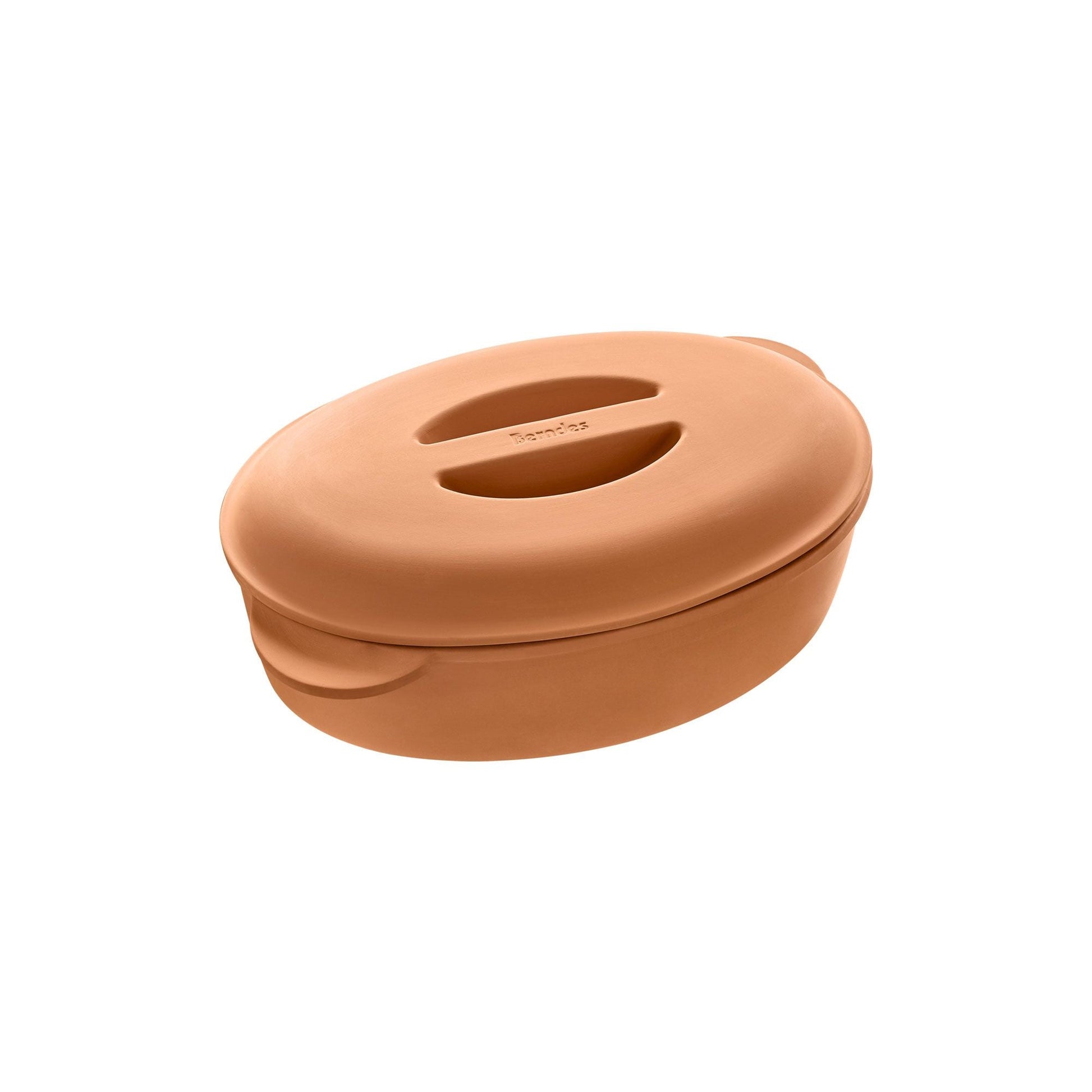 TERRACOTTA SAUTĒJAMAIS KATLS 4L, 33x22, IEKŠPUSĒ GLAZĒTS, AR NEGLAZĒTU VĀKU, KERAMIKA