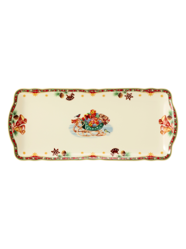 IEMASSVĒTKU NOSTAĻĢIJA SERVĒJAMAIS ŠĶĪVIS 34.5X15CM, PORCELĀNS