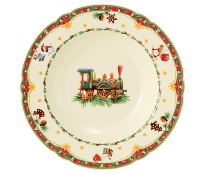 IEMASSVĒTKU NOSTAĻĢIJA PUSDIENU SERVĪZE 6PERS. 12PR., PORCELĀNS