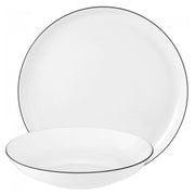 LIDO BLACK LINE PUSDIENU SERVĪZE 12PR, PORCELĀNS