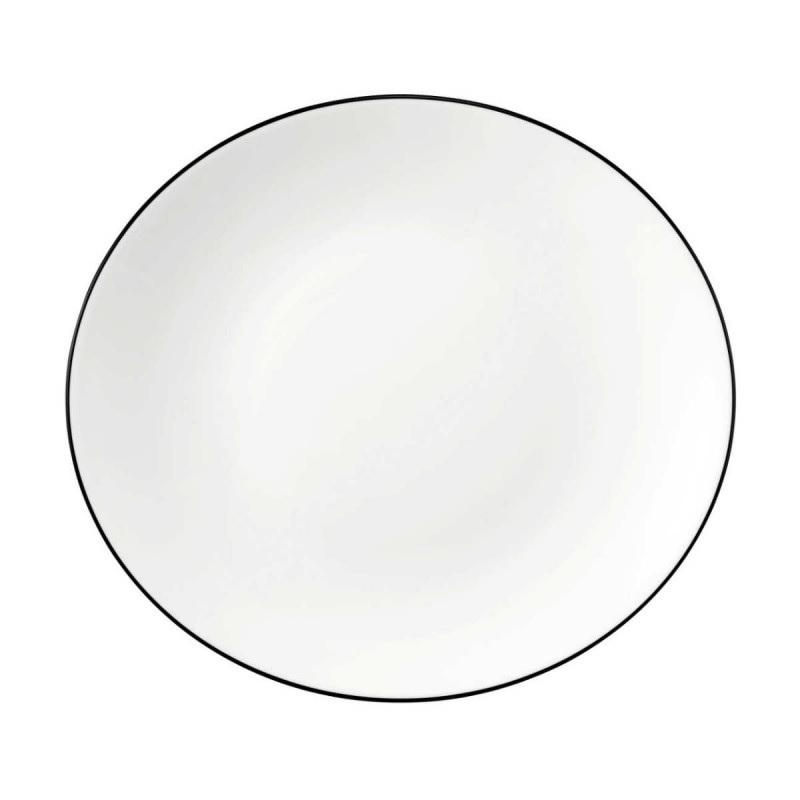 MODERN LIFE BLACK LINE OVĀLS ŠĶĪVIS 29CM, PORCELĀNS
