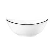 MODERN LIFE BLACK LINE OVĀLS DZIĻAIS ŠĶĪVIS 16CM, PORCELĀNS