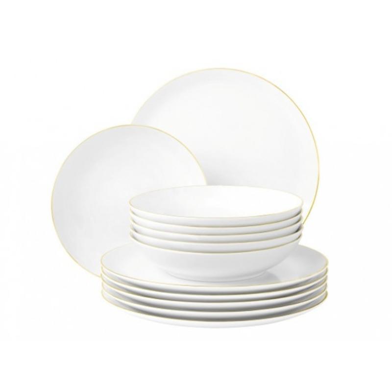 LIBERTY GOLD PUSDIENU SERVĪZE 12PR, PORCELĀNS