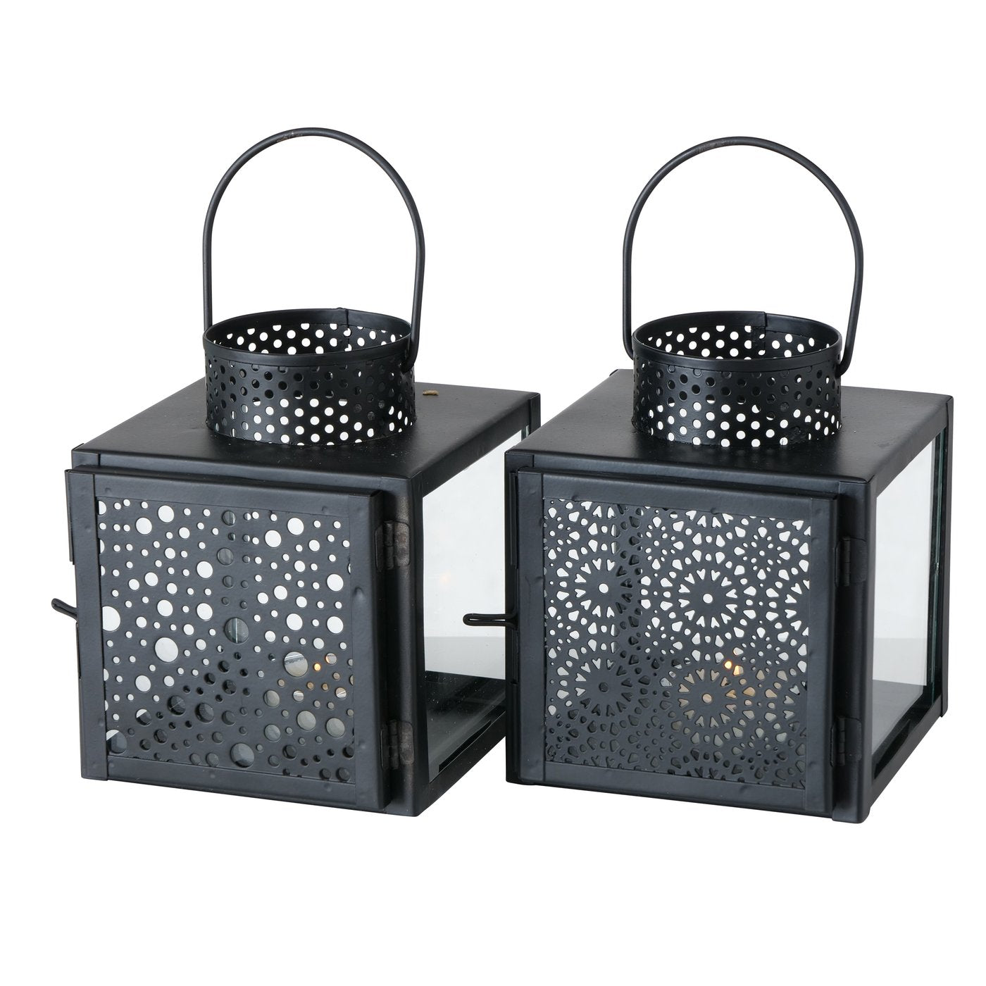 HERNING LATERNA 13CM MELNA, METĀLS