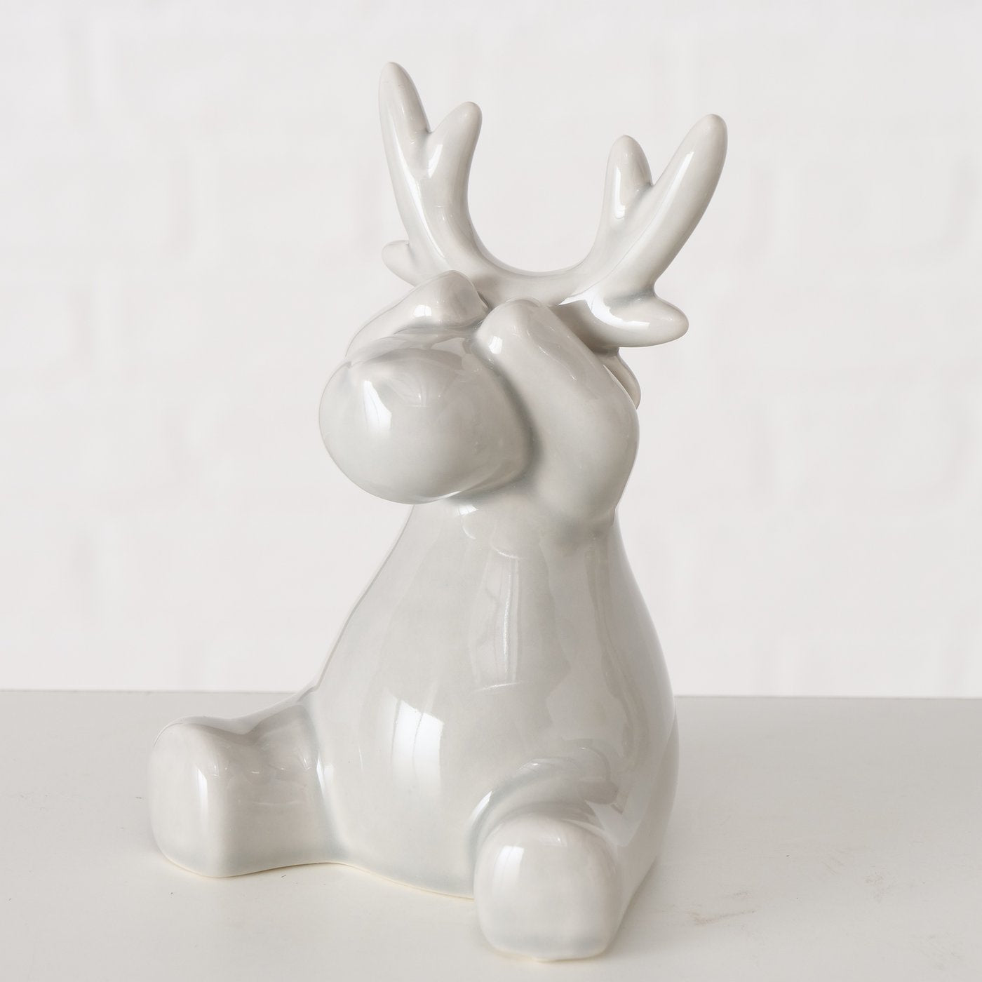 GILLIAN DEKORATĪVA FIGŪRA SĒDOŠS BRIEDIS H12CM 3 VEIDI, G.PELĒKS, PORCELĀNS