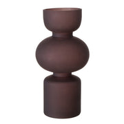 NELIKA VĀZE D14CM H30CM, BRŪNS, LAKOTS STIKLS