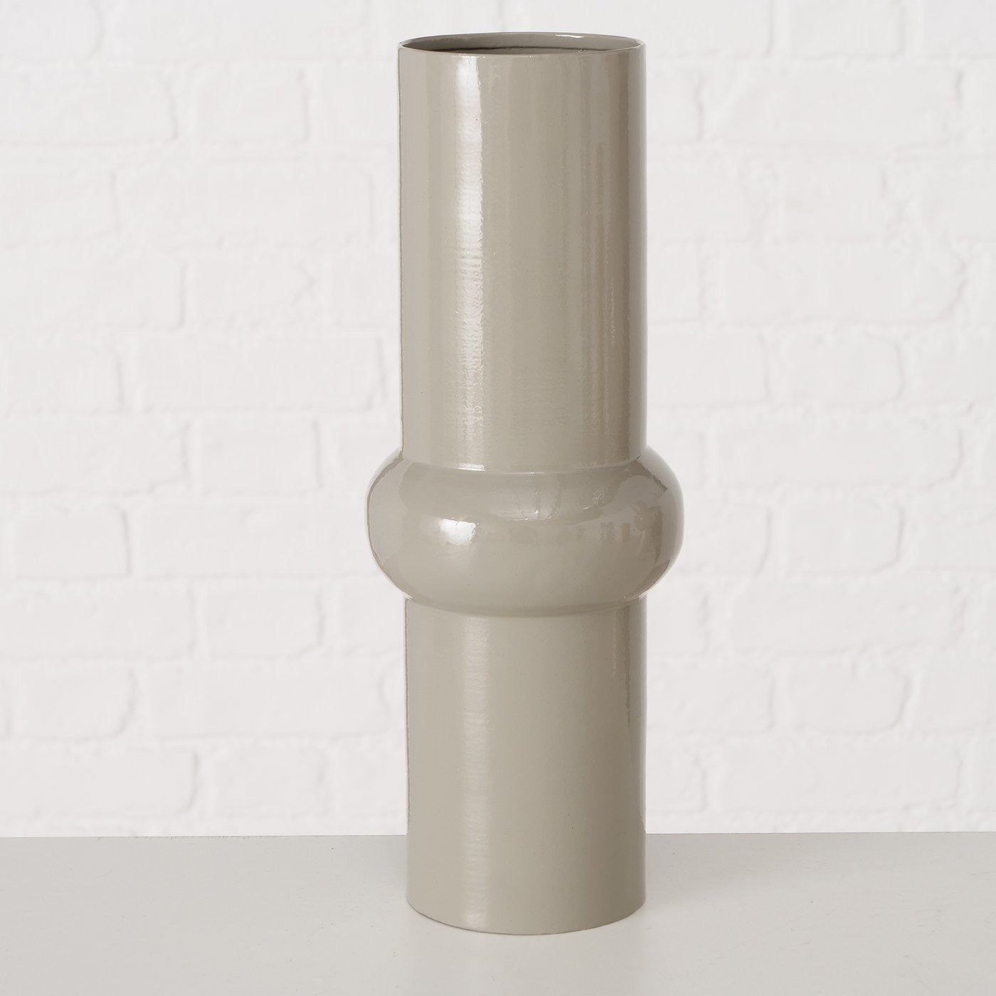 VARNJO VĀZE D16CM H30CM, 3VEIDI, BRŪNA/BĒŠA/BALTA, METĀLS