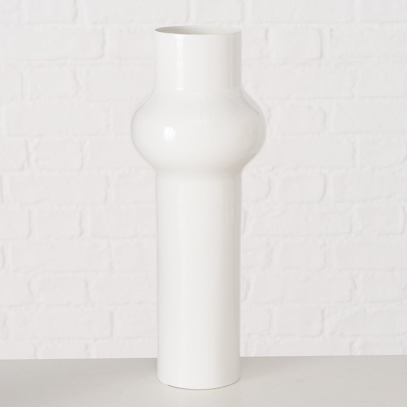 VARNJO VĀZE D16CM H30CM, 3VEIDI, BRŪNA/BĒŠA/BALTA, METĀLS