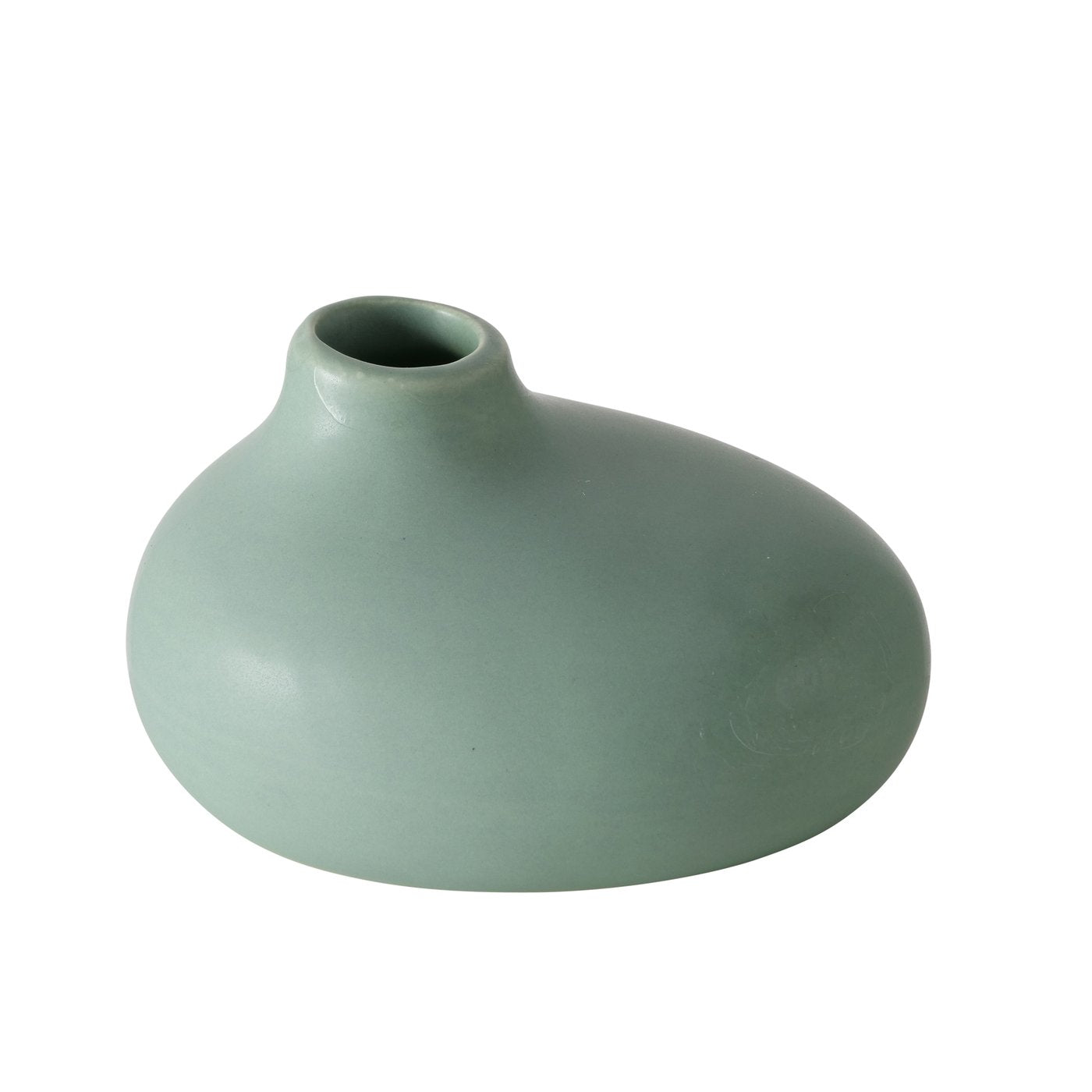 DARLEEN VĀZE H11CM, 3 VEIDI, ZAĻŠ/BALTS, KERAMIKA