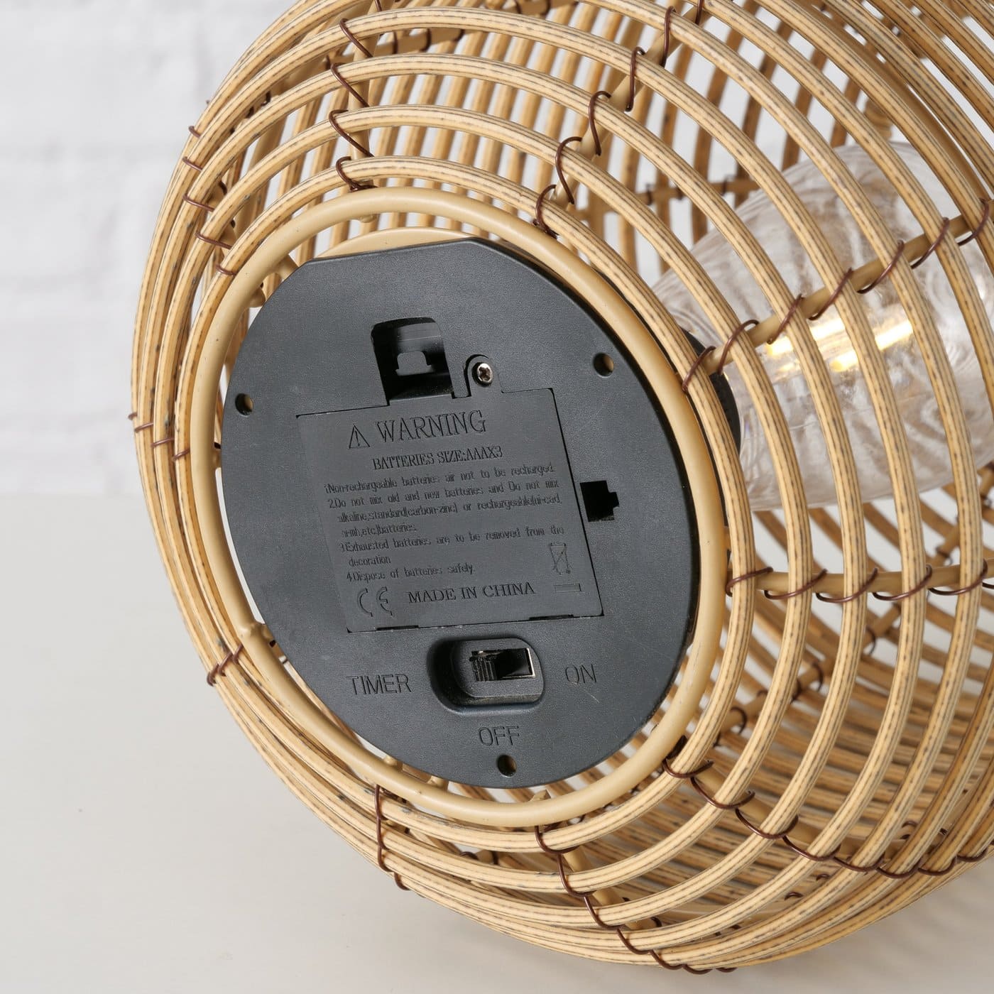 MARONA GALDA LAMPA H22CM, D12CM, 1 LED, AAAX3, METĀLS/PP