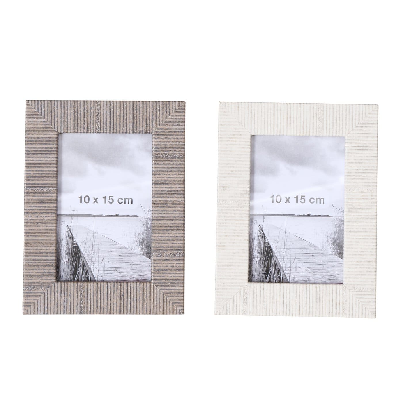 BURGOS FOTORĀMIS 10X15CM ATTĒLAM 2 VEIDI, PELĒKS/BALTS, MDF