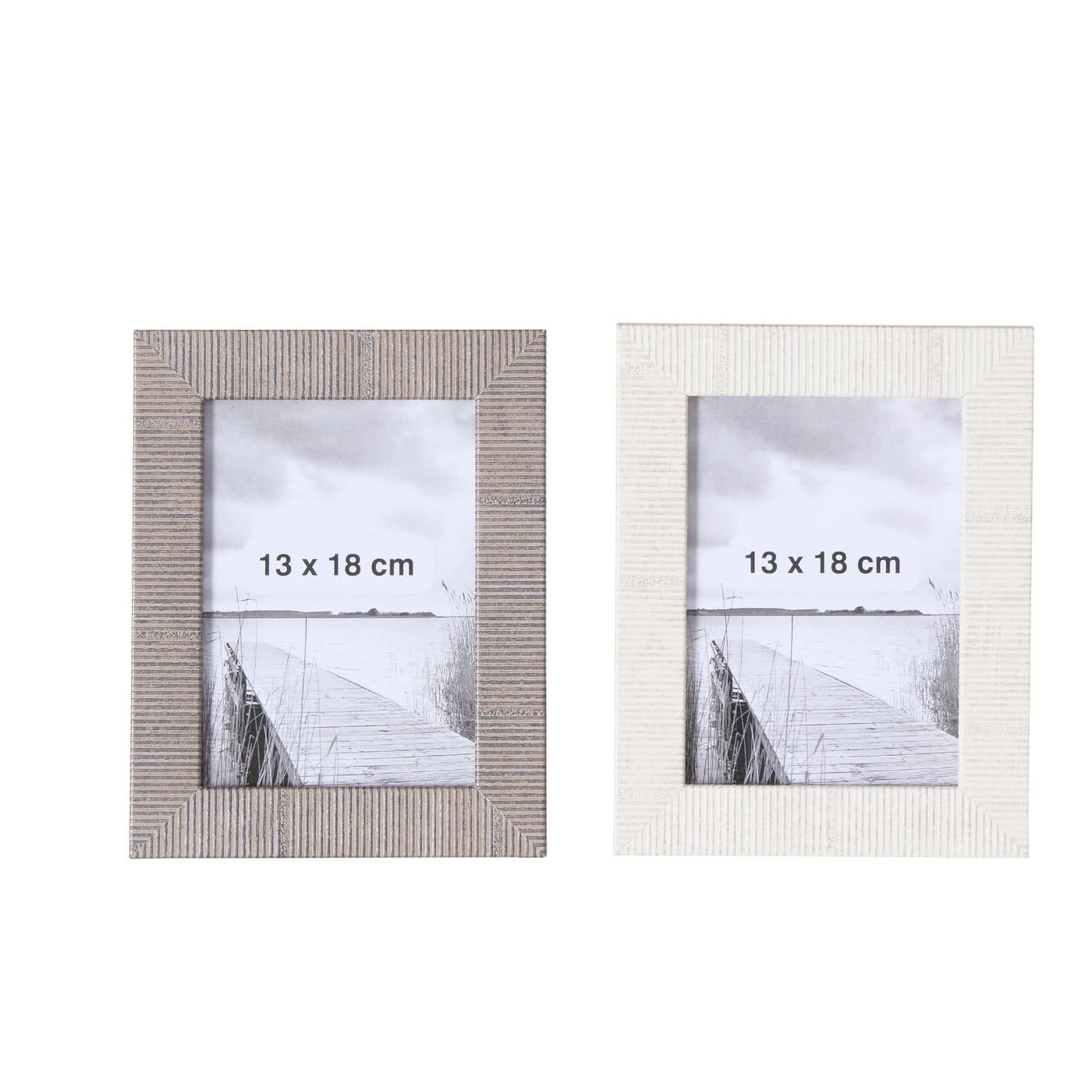 BURGOS FOTORĀMIS 13X18CM ATTĒLAM 2 VEIDI, PELĒKS/BALTS, MDF