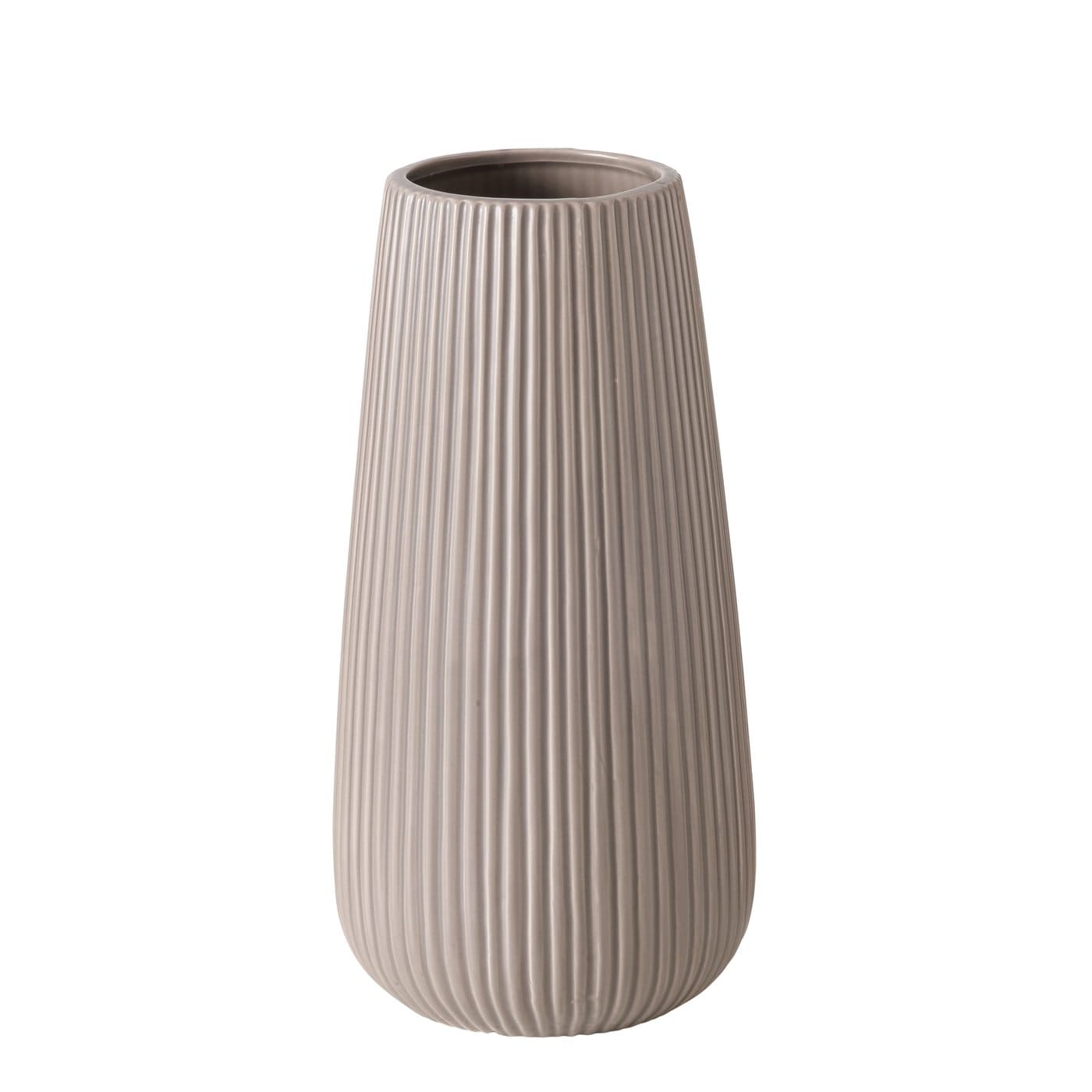 VIO VĀZE H30CM, BRŪNA, KERAMIKA