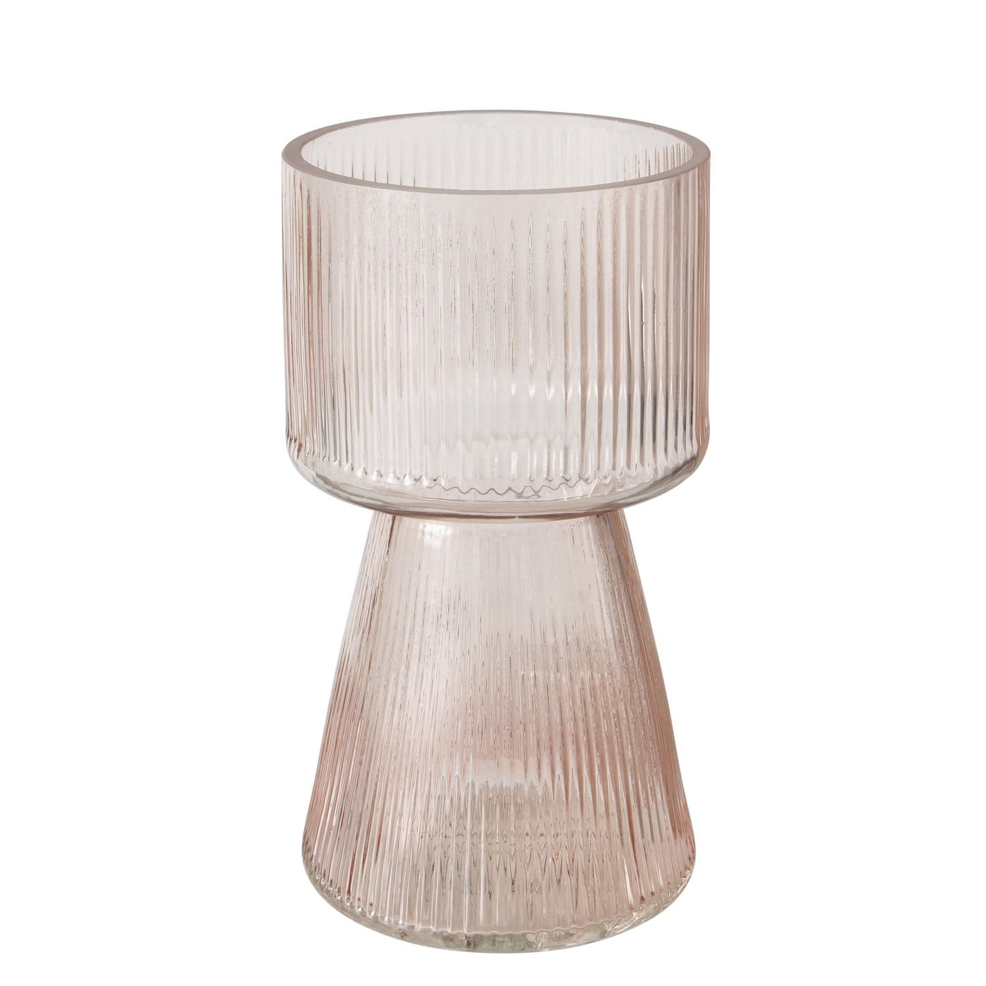 IMANO VĀZE H18CM 3 VEIDI, PELLĒKA/ROZĀ/BRŪNA, LAKOTS STIKLS