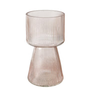 IMANO VĀZE H18CM 3 VEIDI, PELLĒKA/ROZĀ/BRŪNA, LAKOTS STIKLS