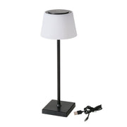 TIPPO GALDA LAMPA H38CM, LED/USB VADS, MELNA/BALTA, METĀLS/PLASTMASA