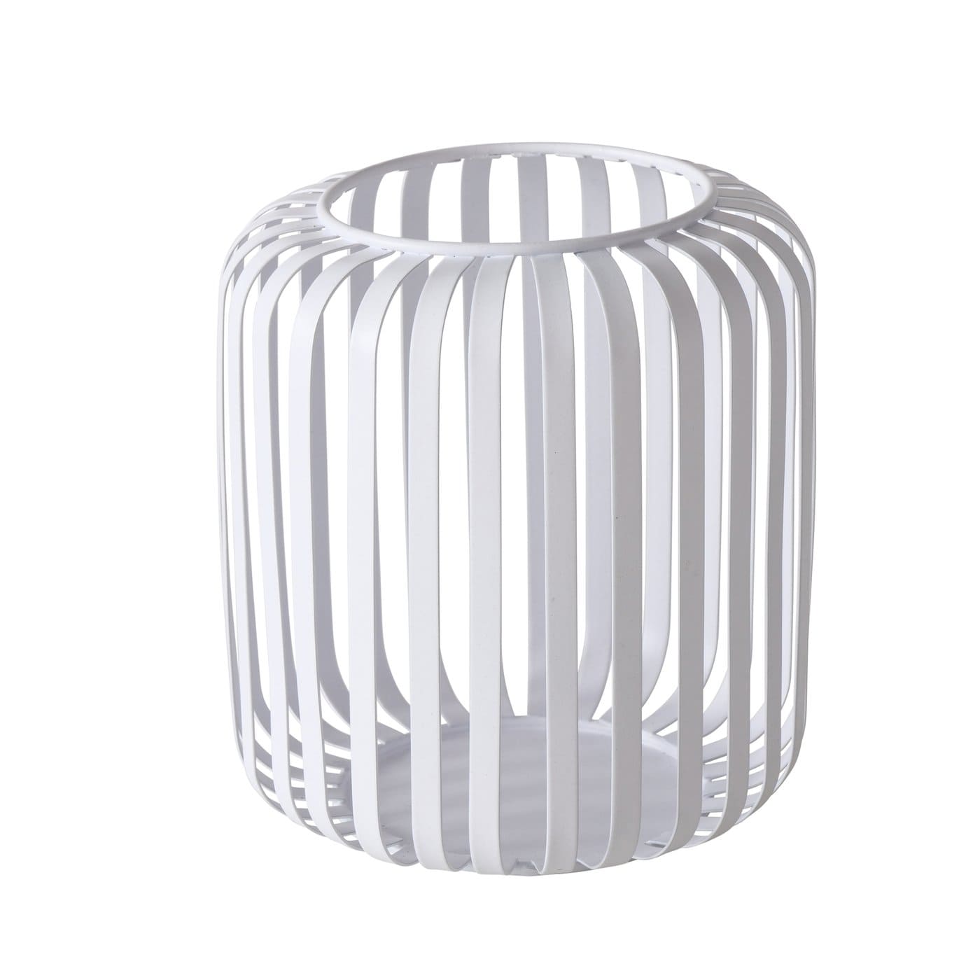 VIKI SVEČTURIS LATERNA H15CM, BALTS, METĀLS