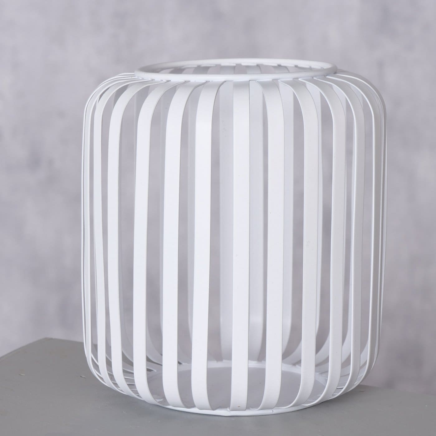 VIKI SVEČTURIS LATERNA H15CM, BALTS, METĀLS