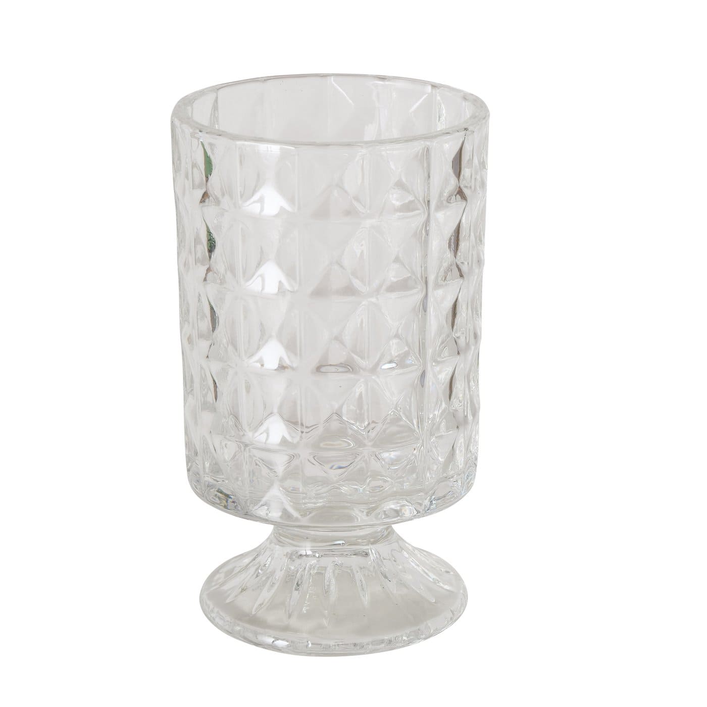 TALOA SVEČTURIS TĒJASSVECEI H17.2CM/D10CM 3 VEIDI, CAURSPĪDĪGA, STIKLS