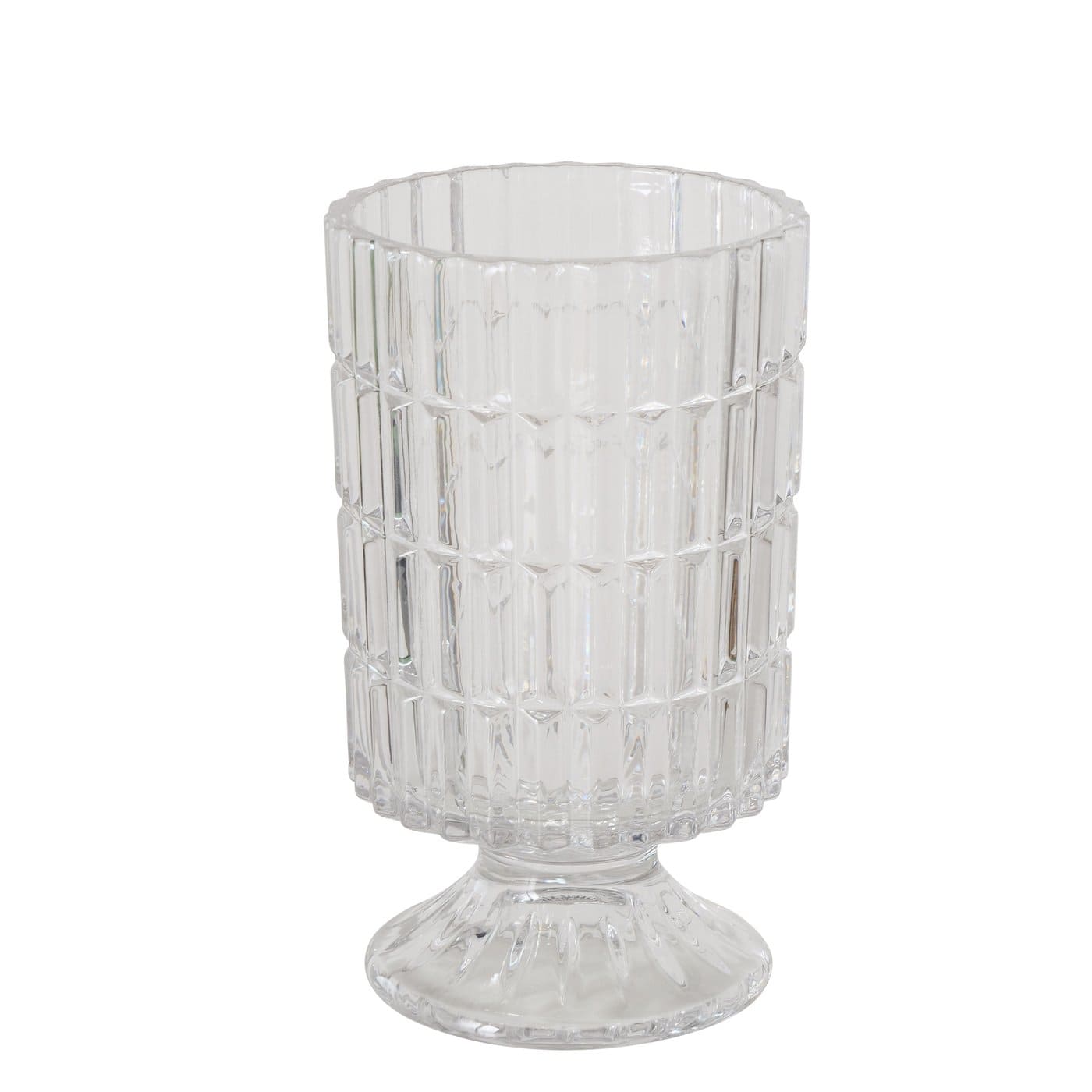 TALOA SVEČTURIS TĒJASSVECEI H17.2CM/D10CM 3 VEIDI, CAURSPĪDĪGA, STIKLS