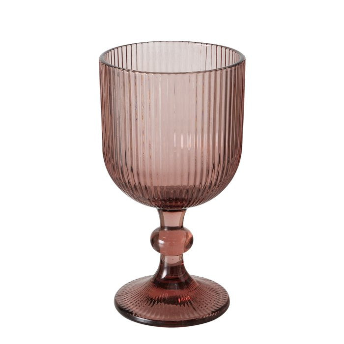 RIGANO GLĀZE VĪNAM 320ML, H17CM, UZ KĀJIŅAS, T.ROZĀ, STIKLS