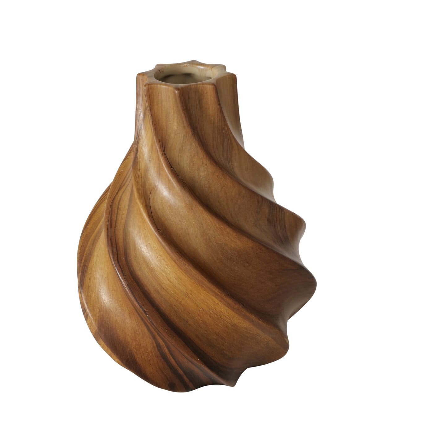 WILHELMY VĀZE H22CM, BRŪNA, KERAMIKA