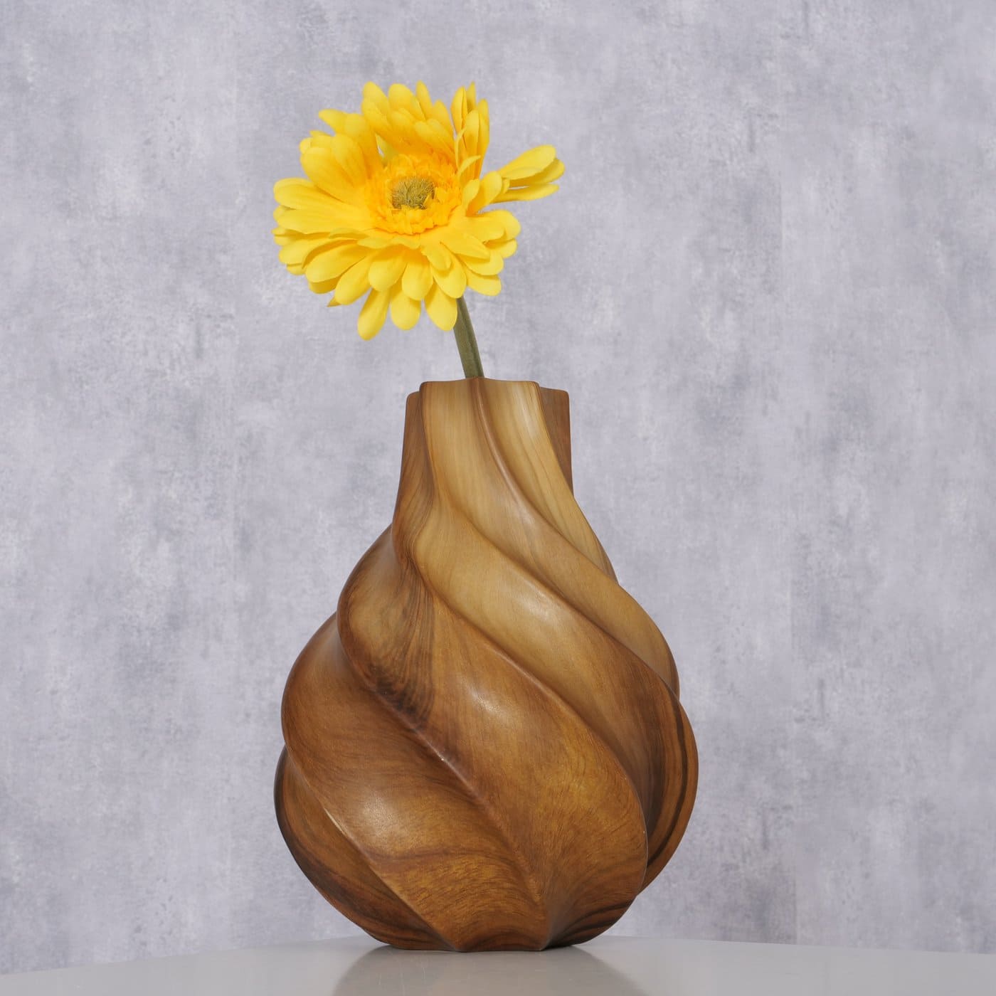 WILHELMY VĀZE H22CM, BRŪNA, KERAMIKA