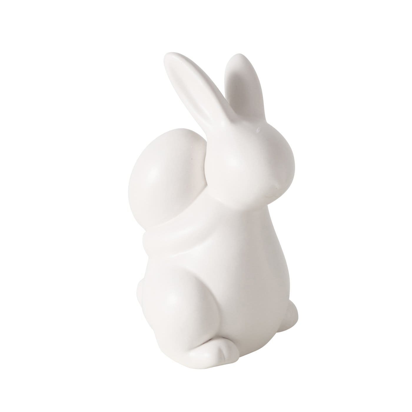 HILDY FIGŪRA-ZAĶIS H12.5CM 2 VEIDI, BALTS, KERAMIKA