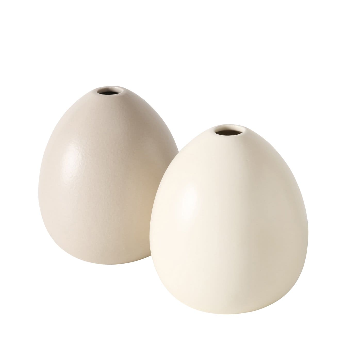RIKKE VĀZE H12CM, 2 KRĀSAS BALTA/BĒŠA, PORCELĀNS