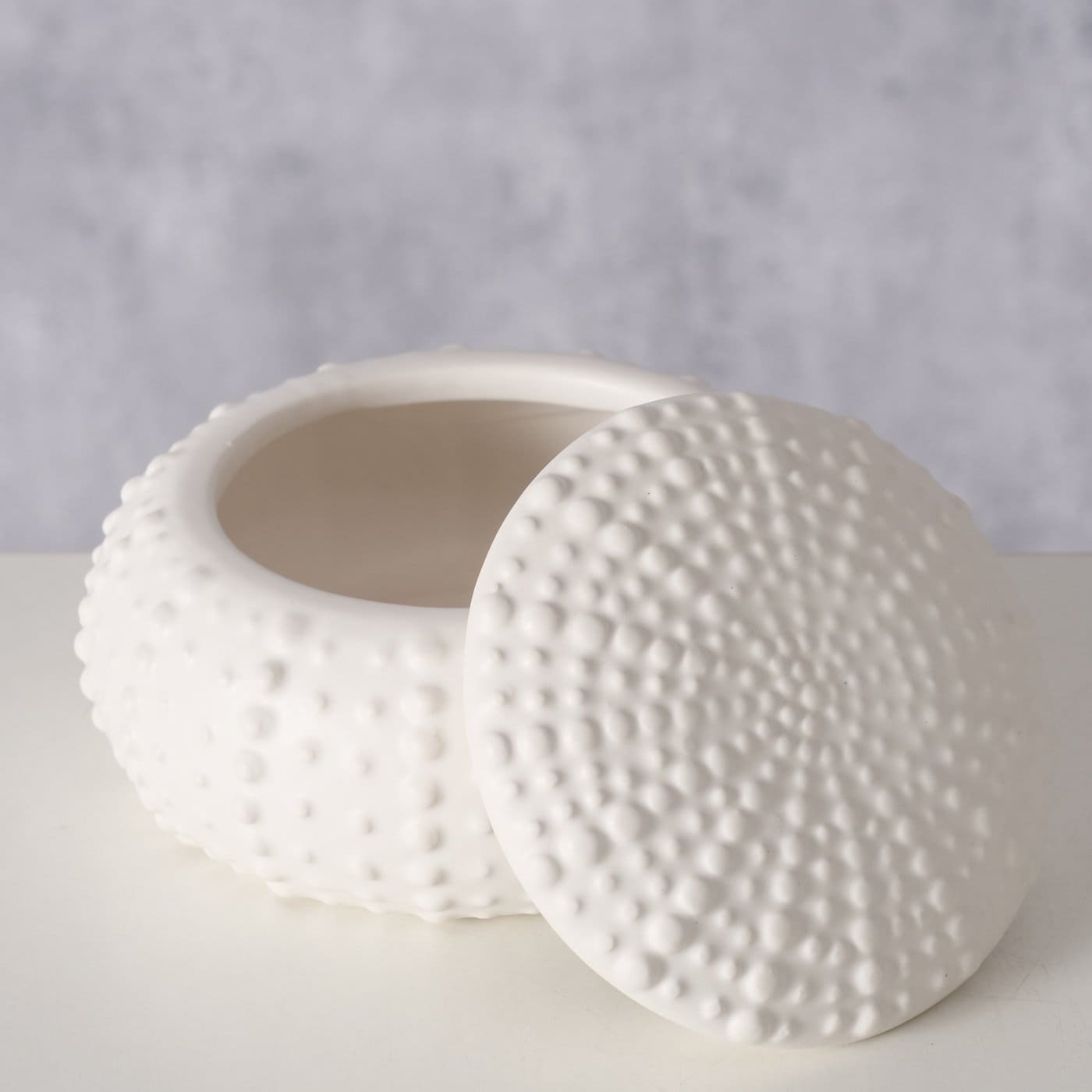 TIN ECHINO TRAUKS H5CM/D10CM, AR VĀKU, BALTS, PORCELĀNS