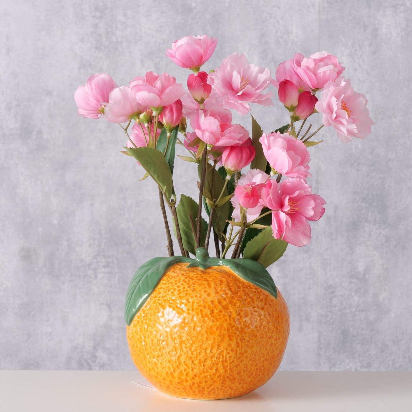 ORANGE VĀZE H12.8CM/D14CM, MANDERĪNS, PORCELĀNS