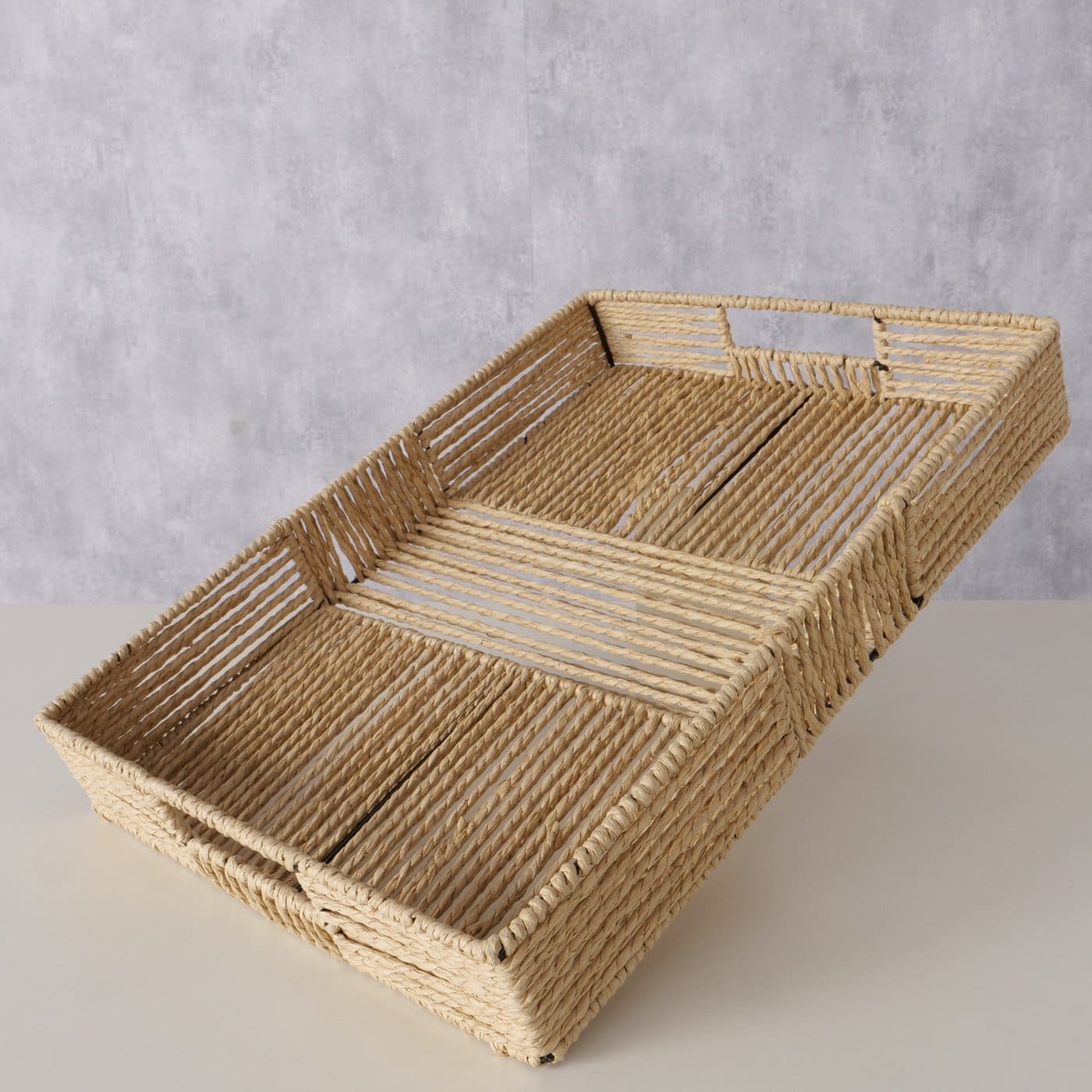 PAGERA PAPLĀTE 30.5X41.5X6.3CM, METĀLS/PAPĪRA VIRVE
