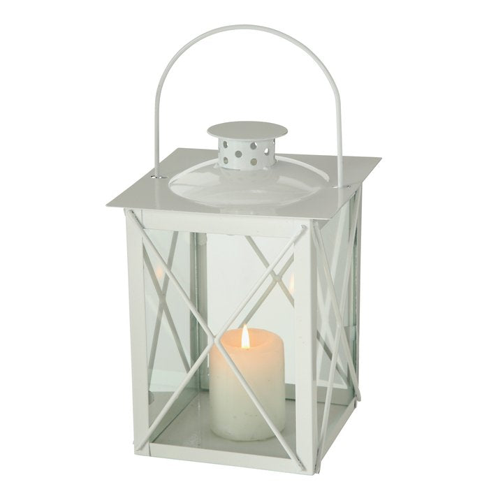 FAROL LATERNA SVECEI IEKŠTELPĀM H20CM, 14X14CM, METĀLS/STIKLS