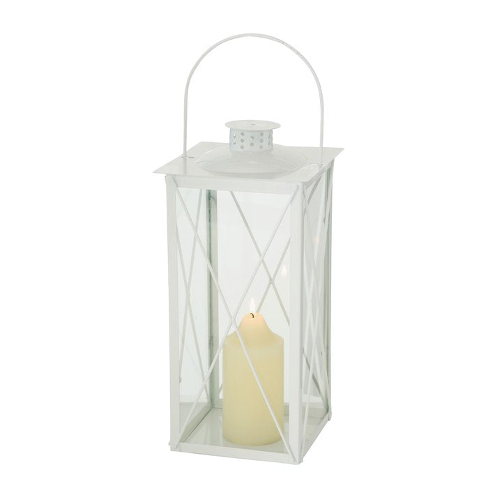 FAROL LATERNA SVECEI IEKŠTELPĀM H36CM, 17X17CM, METĀLS/STIKLS