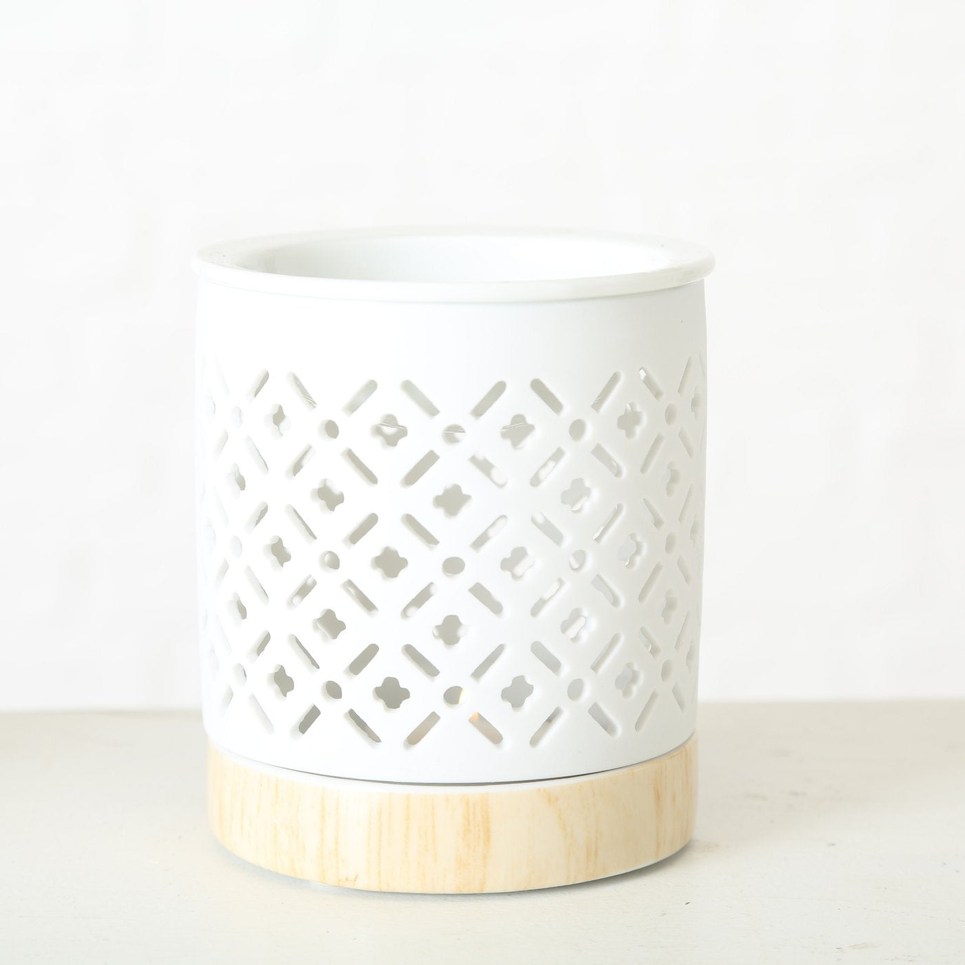 SVEČTURIS TĒJAS SVECEI-AROMATIZĒTĀJS H11CM, 3 VEIDI, BALTS, PORCELĀNS