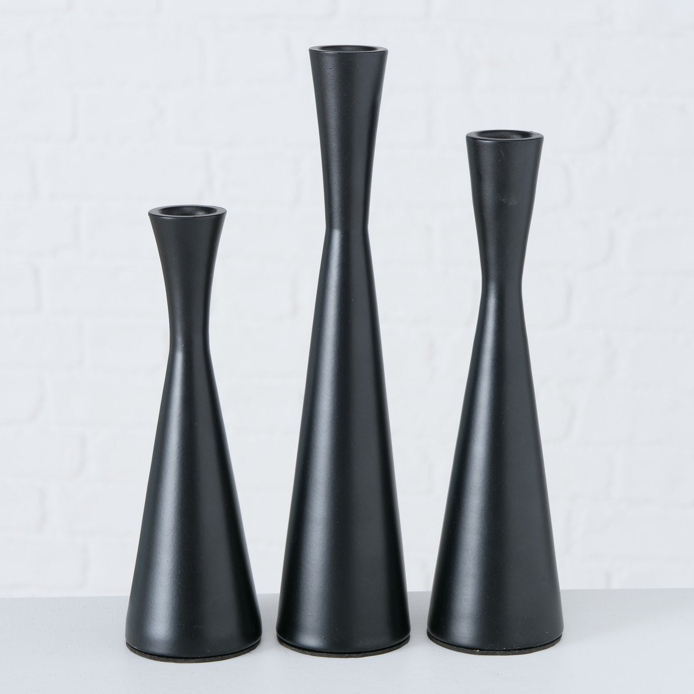 CONE SVEČTURIS 23CM, MELNS, ALUMĪNIJS (2016602)