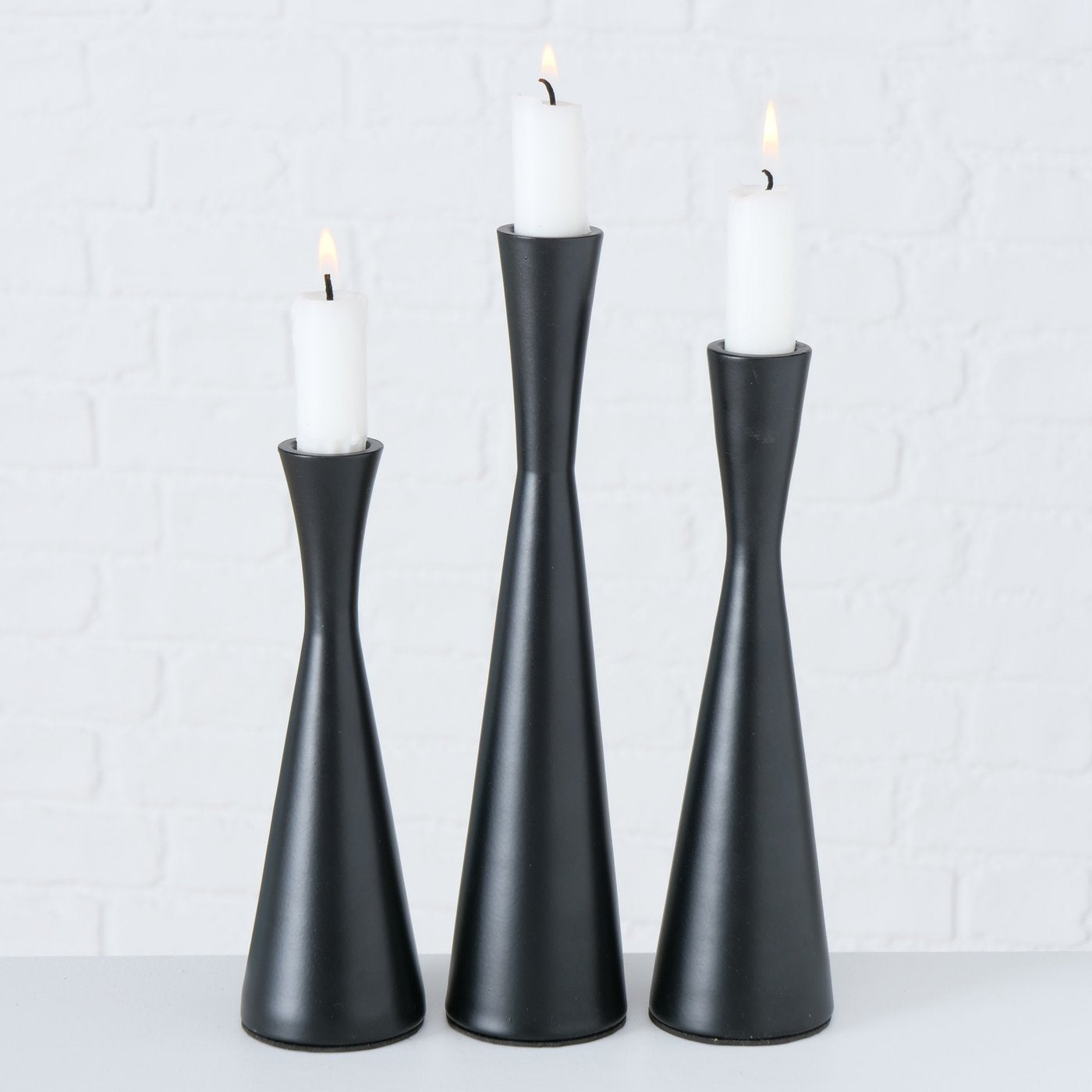 CONE SVEČTURIS 26CM, MELNS, ALUMĪNIJS (2016602)